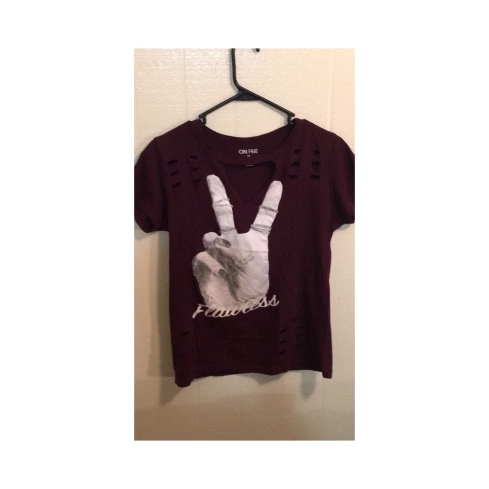 BURGUNDY SHORT SLEEVE